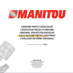 Manitou MLT 625 ST3B Parts Catalogue