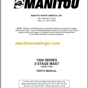 MANITOU 7300 Series Parts Manual