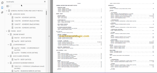 Manitou MLT 625 ST3B Parts Catalogue