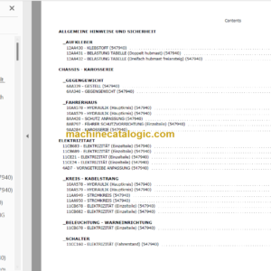 MANITOU ME 320 48V S1 PARTS CATALOGUE 2017