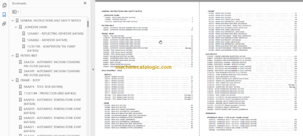 Manitou MLT 732 PARTS CATALOGUE