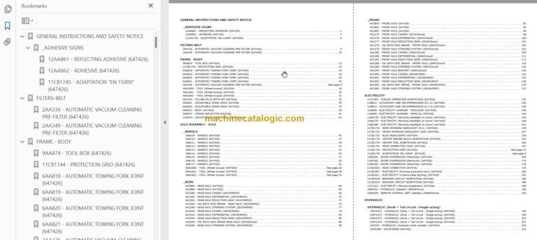 Manitou MLT 732 PARTS CATALOGUE
