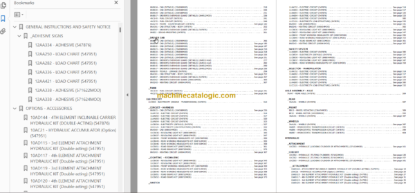 MANITOU MSI 25D PARTS CATALOGUE