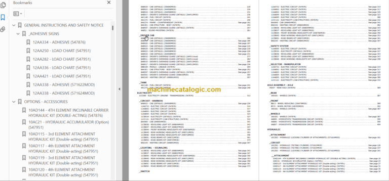 MANITOU MSI 25D PARTS CATALOGUE