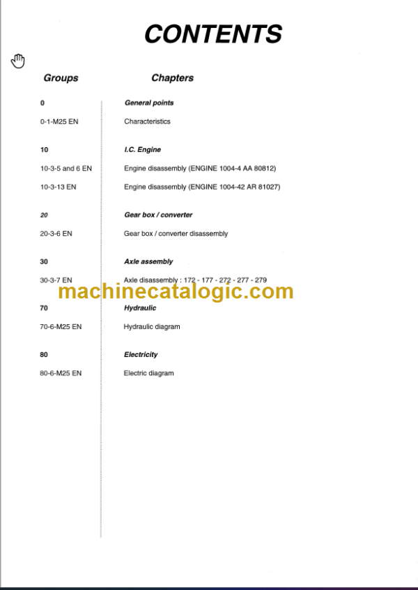 MANITOU M30-4 REPAIR MANUAL