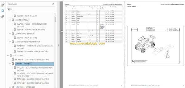 Manitou MLT 625 ST3B Parts Catalogue