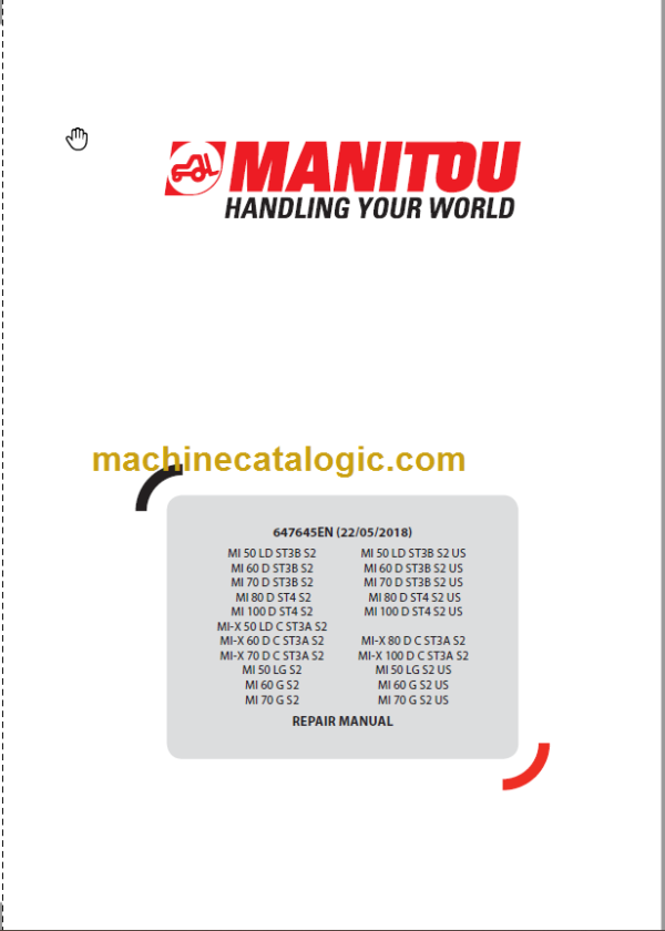 MANITOU MI 50 LG S2 REPAIR MANUAL