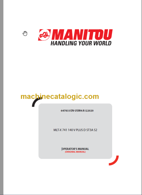 Manitou MLT-X 741 ST3A S2 Operator's Manual