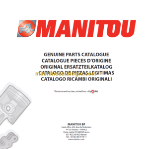 Manitou MLT 625-75 H ST3B Parts Catalogue