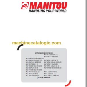 Manitou MLT 731 T SERIE F-E3 Repair Manual