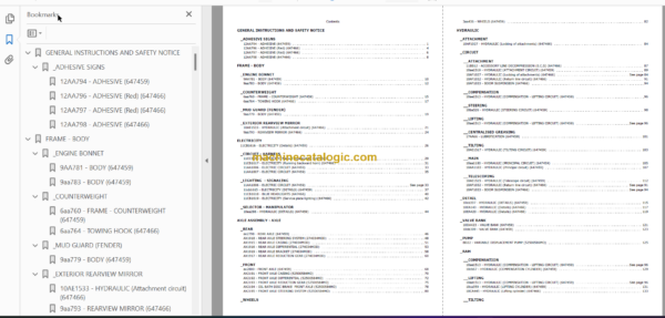 Manitou MLT 625-75 H ST3B Parts Catalogue