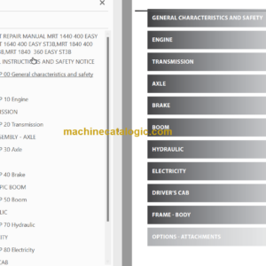 Manitou MRT 1640 EASY 400 ST3B S1 REPAIR MANUAL