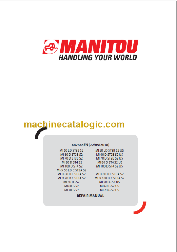 MANITOU MI 60 D ST3B S2 REPAIR MANUAL