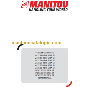 MANITOU MSI-X 30 D K ST3A S1 REPAIR MANUAL