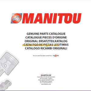 Manitou MLT-X 625 Parts Catalogue