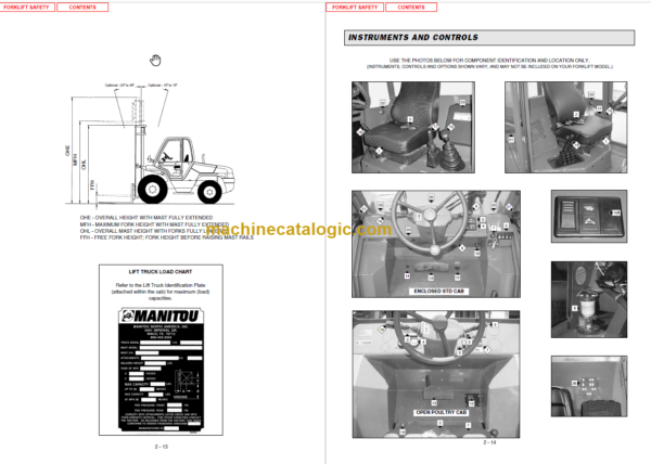 MANITOU M30 40 50-4 H L OPERATOR SERVICE MANUAL