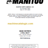 MANITOU 3500 Series Parts Manual