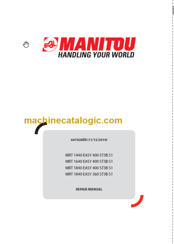 Manitou MRT 1840 EASY 360 ST3B S1 REPAIR MANUAL