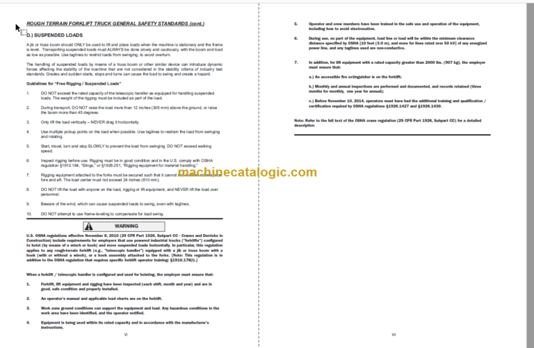 Manitou MLT 523 Evolution Series C-E3 R11-10 Operator's Manual