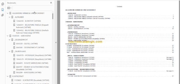 MANITOU ME 315 48V S1 PARTS CATALOGUE 2017