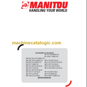 Manitou MLT 735 T LSU S6-E3 Repair Manual