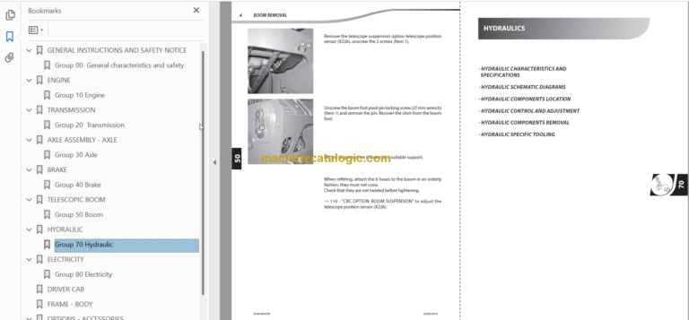 Manitou MLT 634 ST4 S1 Repair Manual