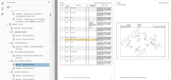 Manitou MLT-X 625 Parts Catalogue