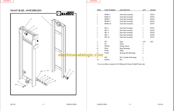 178MANITOU 3500 Series Parts Manual