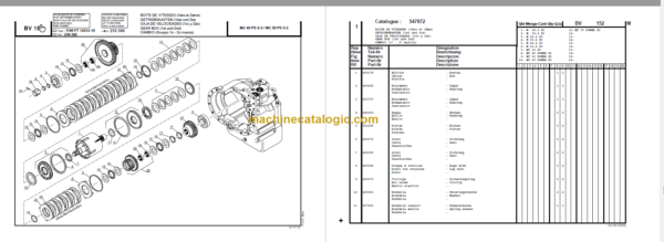 MANITOU MC 60 POWERSHIFT S3-E2 PARTS CATALOGUE