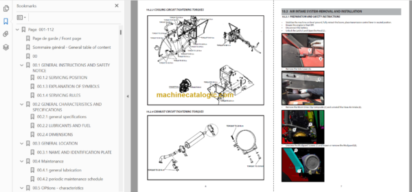 Manitou MXT 840 WITH PERKINS ENGINE REPAIR MANUAL