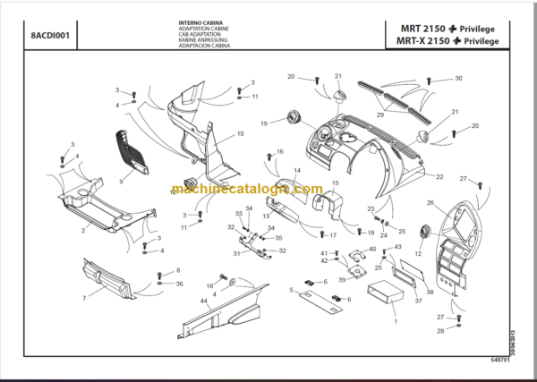 Manitou MRT 2150+ PARTS MANUALS