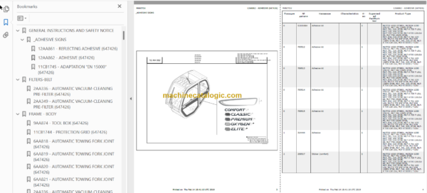 Manitou MLT 732 PARTS CATALOGUE