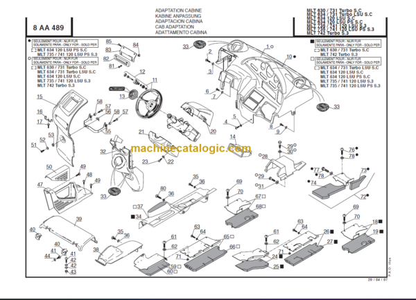 Manitou MLT 634 Turbo LSU Série C - E2 PARTS CATALOGUE