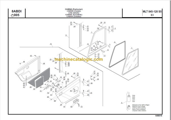 Manitou MLT 845-120 S5 E3 PARTS CATALOGUE