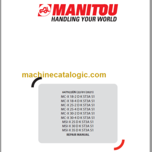 MANITOU MSI-X 35 D K ST3A S1 REPAIR MANUAL