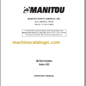 Manitou MLT 523 Operator's Manual