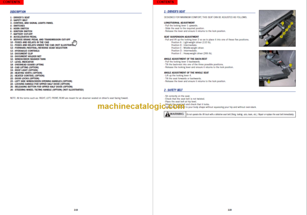 MANITOU MH25-4 Turbo S2-E3 OPERATOR’S MANUAL