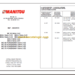 MANITOU MC 70 POWERSHIFT S3-E2 PARTS CATALOGUE