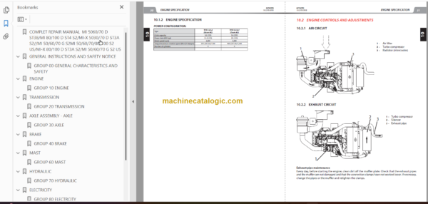 MANITOU MI 60 G S2 REPAIR MANUAL