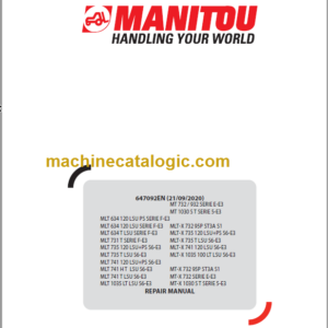 Manitou MLT 1035 LT LSU S6-E3 Repair Manual