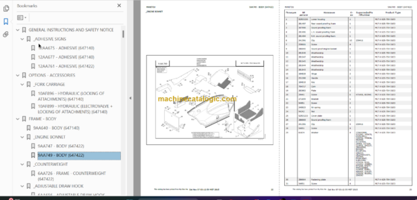 Manitou MLT-X 625-75 H S1 E3 Parts Catalogue