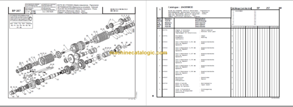 MANITOU MC 70 POWERSHIFT S3-E2 PARTS CATALOGUE