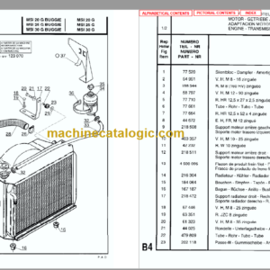 MANITOU MSI 30 LPG PARTS MANUAL