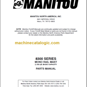 MANITOU 8300 Series Parts Manual