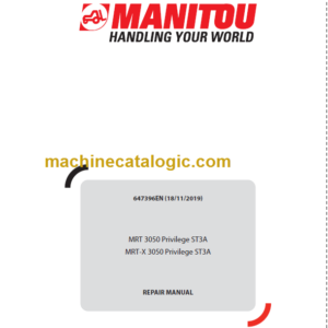 Manitou MRT 3050 Privilege ST3A REPAIR MANUAL