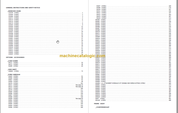 MANITOU M2 26 CP PARTS CATALOGUE