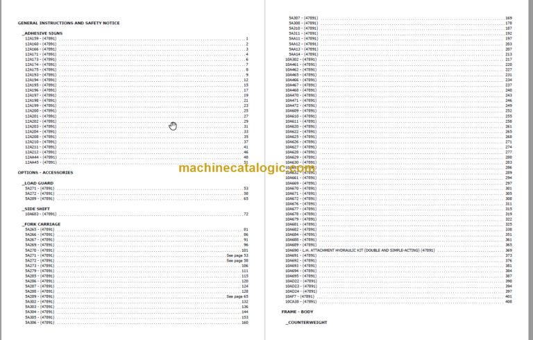 MANITOU M2 26 CP PARTS CATALOGUE