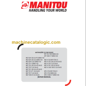 Manitou MLT 1035 S6-E3 Repair Manual