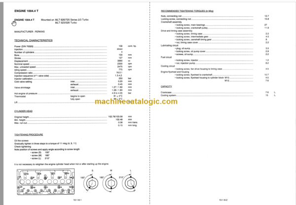 Manitou MLT 725 Series 2-3 Repair Manual