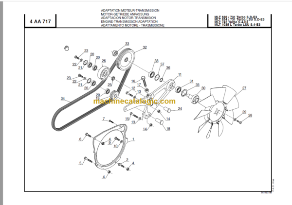 Manitou MLT 735 120 LSU S4-E3 PARTS MANUAL